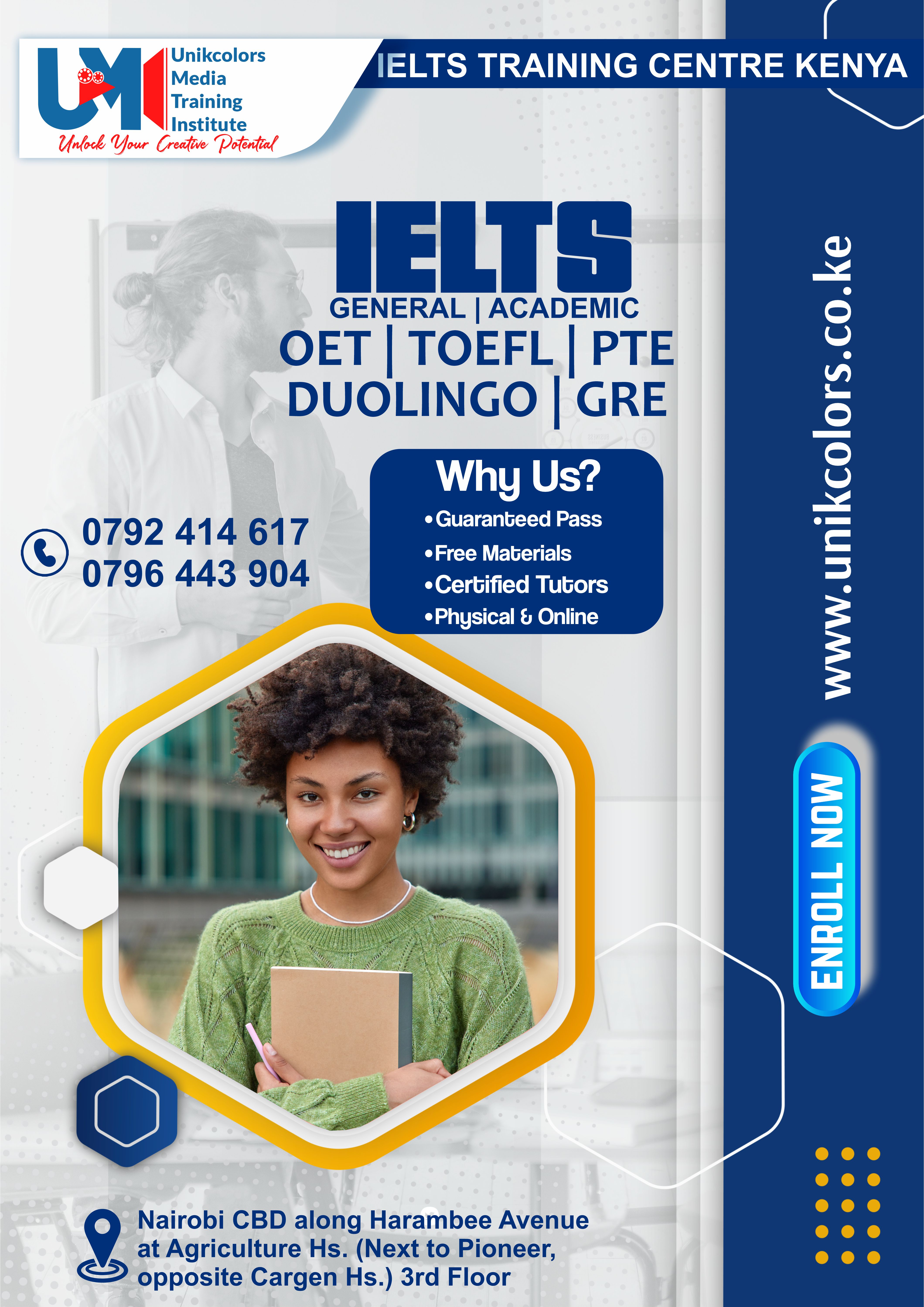 IELTS TRAINING CENTRE KENYA - IELTS PREPARATION | OET | TOEFL | PTE | GRE | DUOLINGO